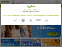 Tablet Screenshot of lottoland.com